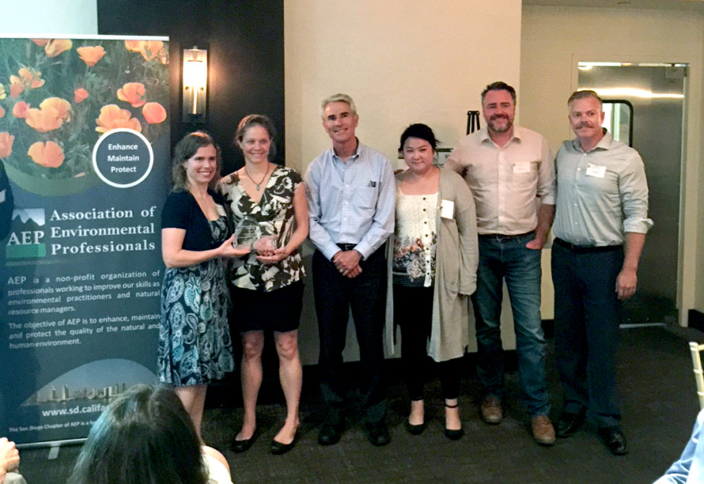 HELIX empoyees accepting 2018 AEP Award for Sweetwater Vistas