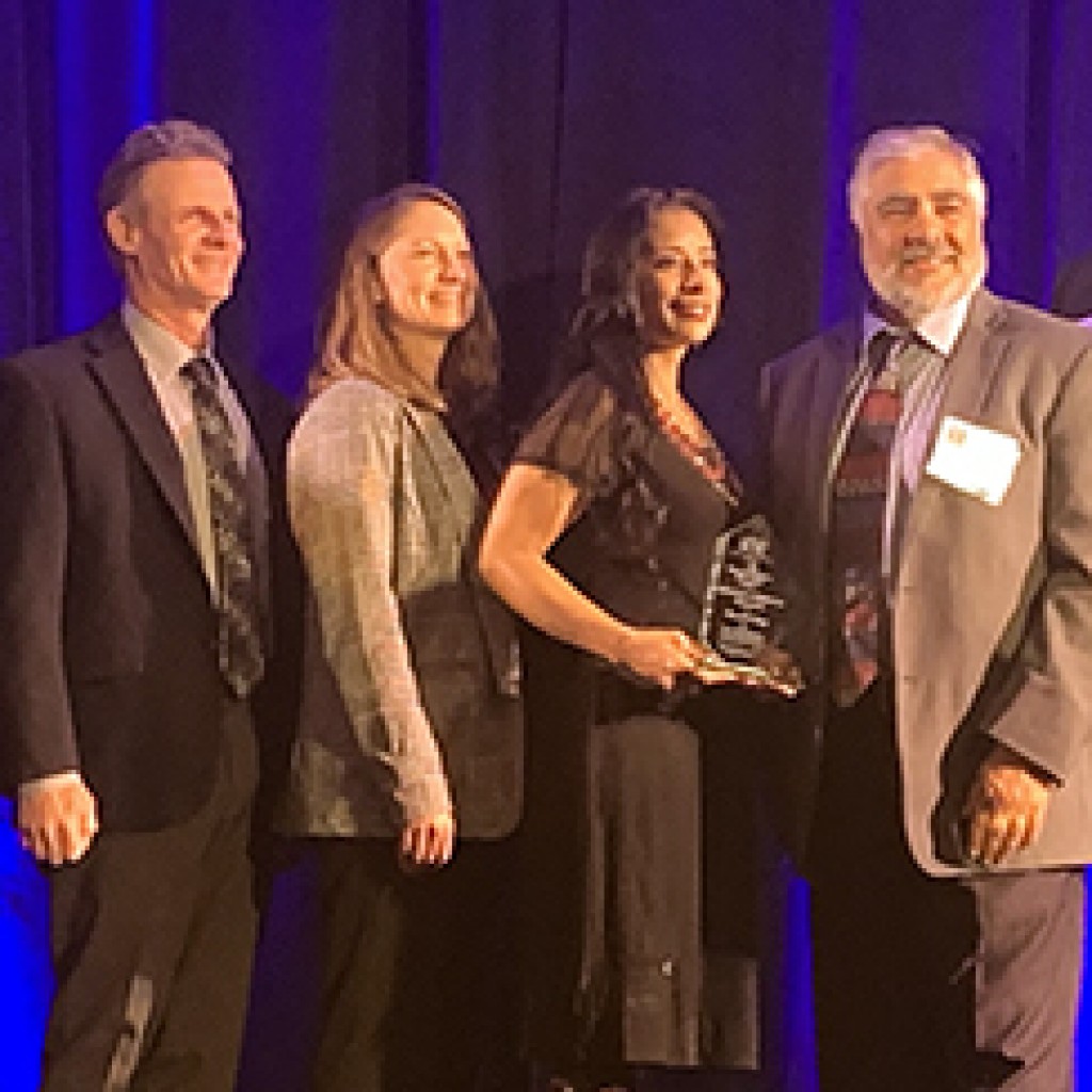 photo of project team holding award