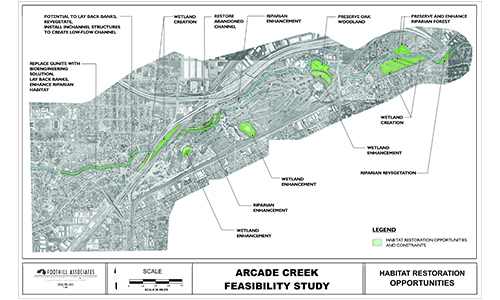 Arcade Creek Feasibility Study Map