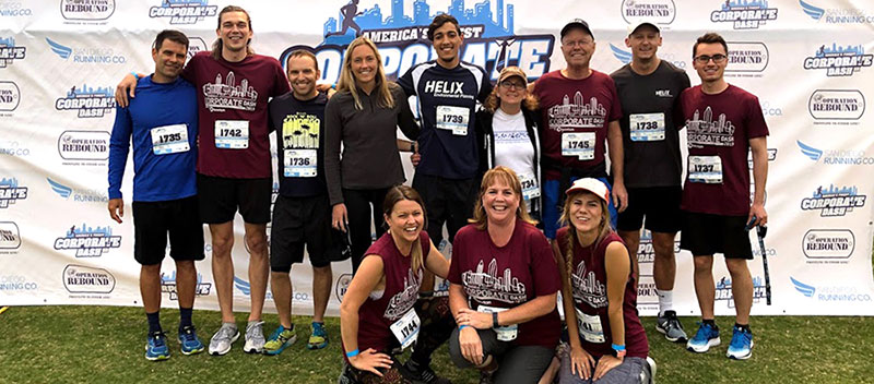 Group of HELIX employees at the Corporate Dash race